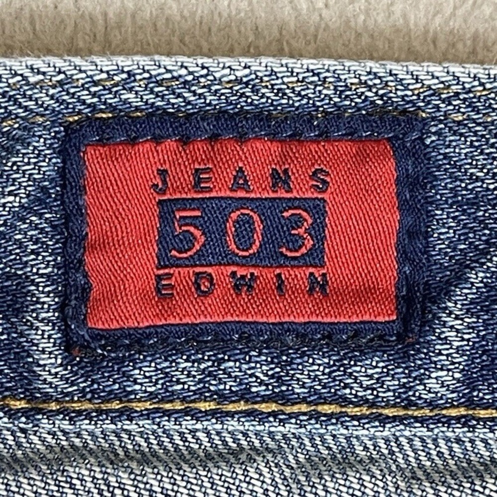 Edwin 503 Jeans Womens 28 Blue Medium Wash Straight Leg Denim Lot 11483-05 - Picture 3 of 12